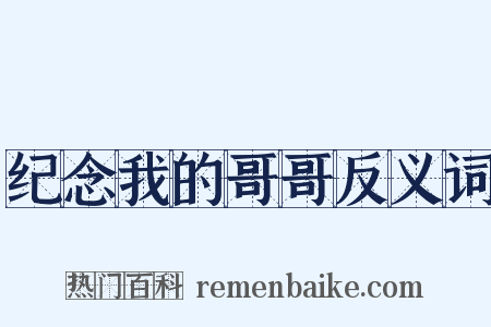 纪念我的哥哥反义词是什么意思的图片